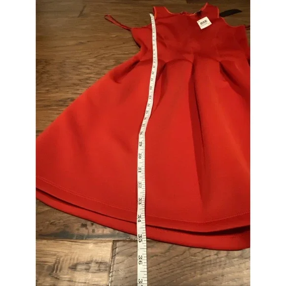 Buffalo David Bitton Red Fit & Flare Dress Women's Size M | NWT $118 | Kolander - Picture 9 of 11